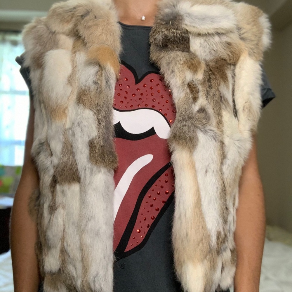 Real fur vest